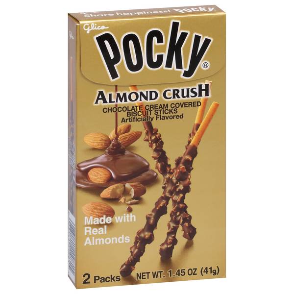 Pocky Almond Crush Chocolate Cream Covered Biscuit Sticks