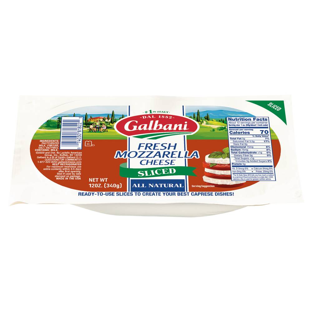 Galbani Sliced Fresh Mozzarella Cheese (12 oz)