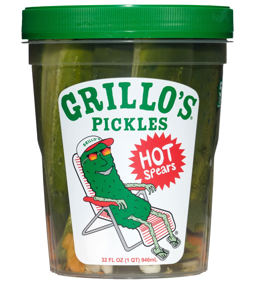 Grillo’s Pickles Hot Pickle Spears (32 fl oz)