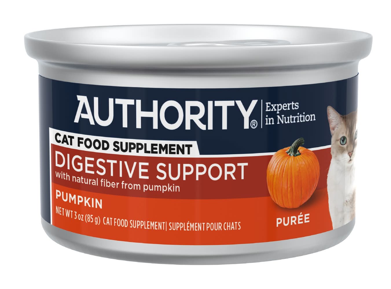 Authority® Digestive Support Cat Wet Food - 5.5 Oz, Puree, Grain Free (Flavor: Pumpkin, Size: 3 Oz)