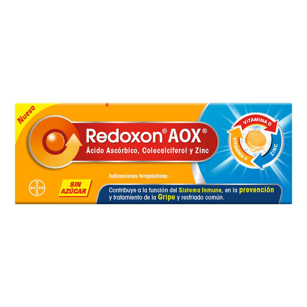 Bayer redoxon aox tabletas sin azúcar (naranja) (10 un)