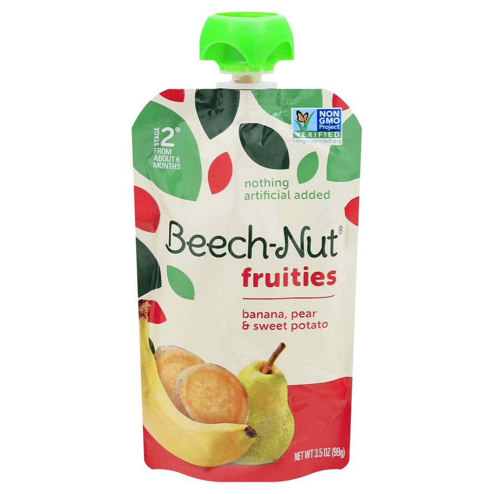 Beech-Nut Fruities Baby Food (0-6/banana/pear/sweet potato)