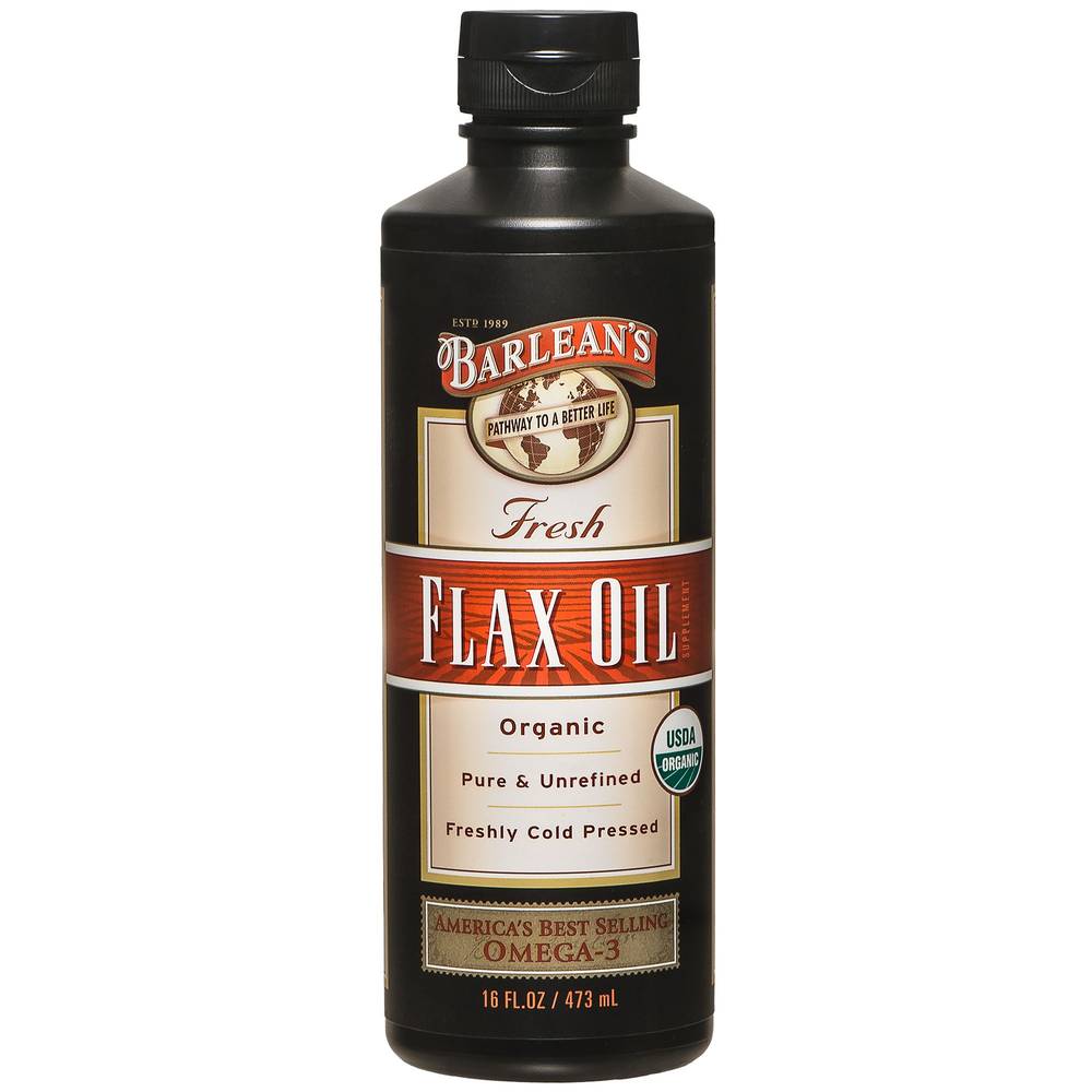 Organic Flax Oil - Pure, Unrefined & Cold Pressed (16 Fluid Ounces)