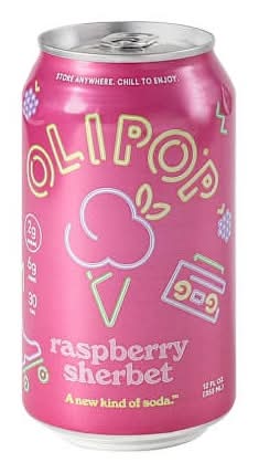 Olipop Healthy Prebiotic Soda 12oz Raspberry Sherbet