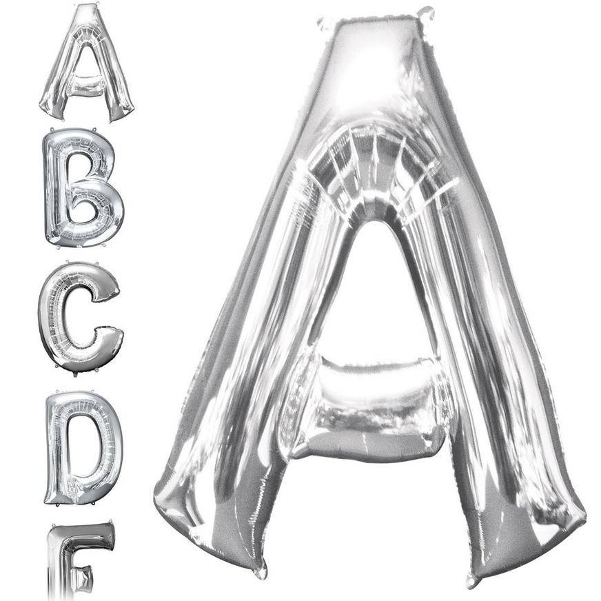 Uninflated 34in Silver Letter Balloon (A)