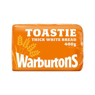 Warburtons Toastie Thick Sliced Soft White Bread 400g