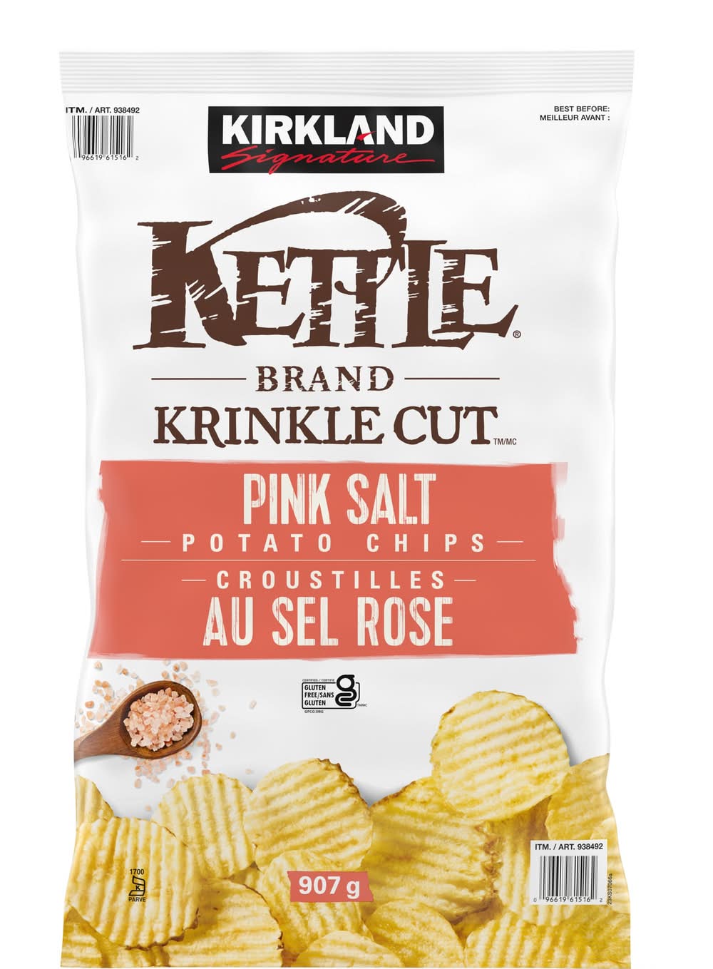 Kirkland Signature - Croustilles Kettle Au Sel De L’Himalaya, 907 G / Kirkland Signature Himalayan Salt Kettle Chips, 907 G
