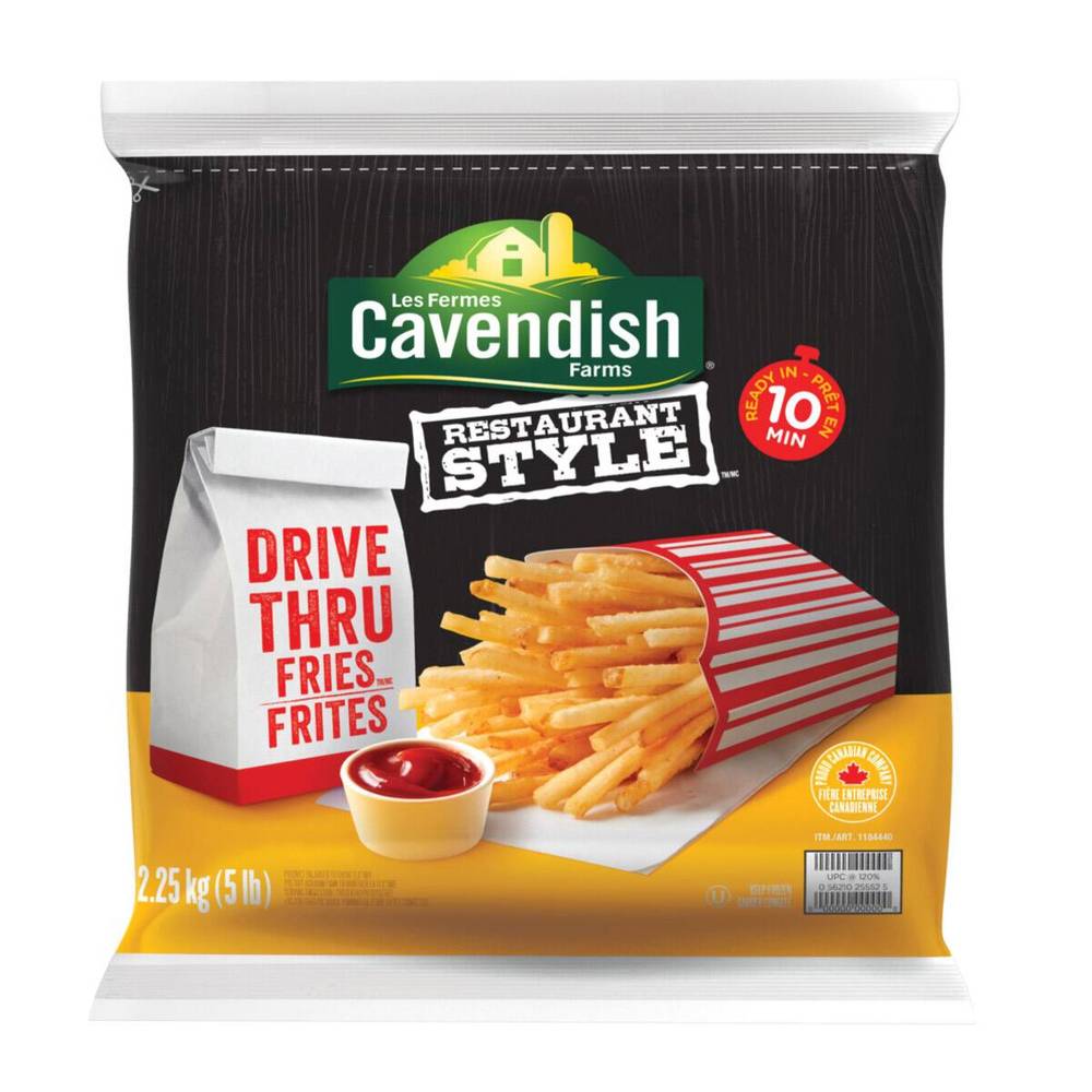 Cavendish Farms Drive Thru Frites, 2,25 Kg