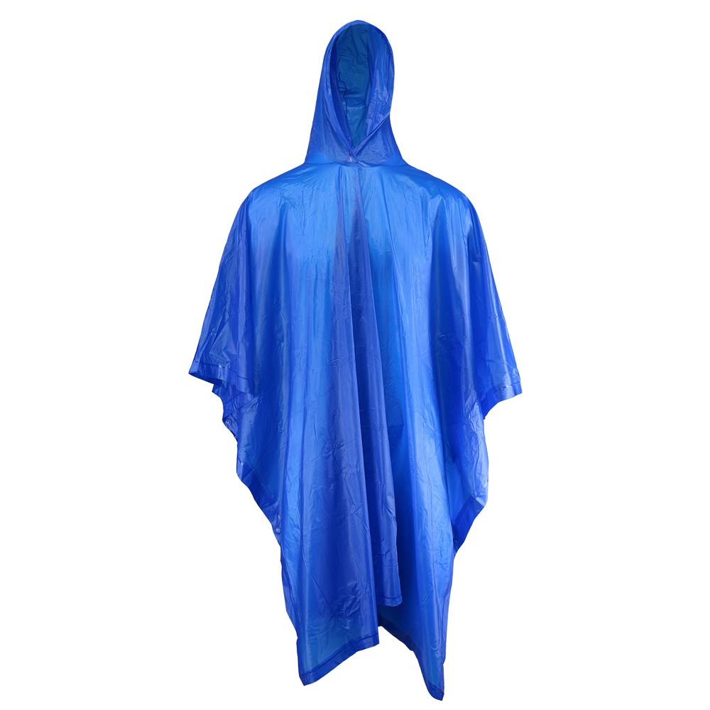 Safety Works Adult Unisex Blue Hooded Poncho (One Size Fits All) | SW49106-O