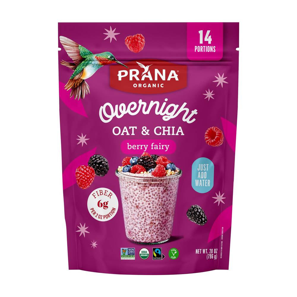 Prana Organic Overnight Oat & Chia (berry fairy)