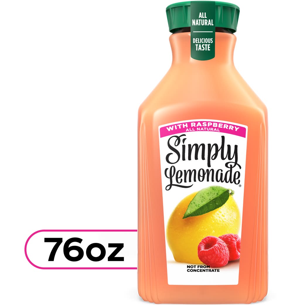 Simply Delicious Taste All Natural Juice, Lemonade Raspberry (76 fl oz)