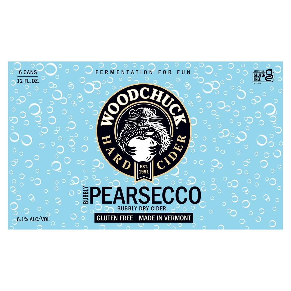 Woodchuck Bubbly Pearsecco Hard Cider (6 pack, 12 fl oz)