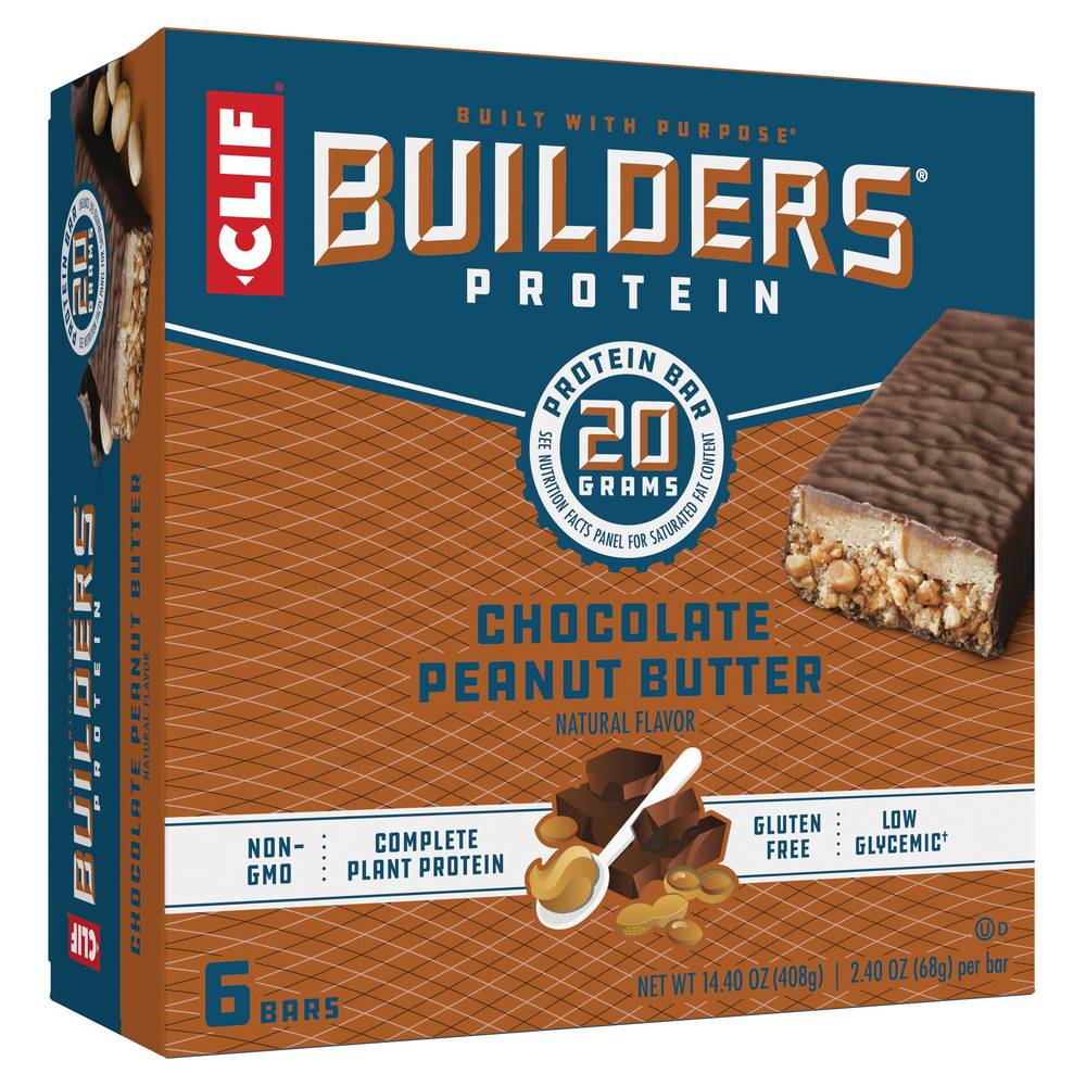 Clif Bar Builders Chocolate Peanut Butter Protein Bar (14.4 oz, 6 ct)