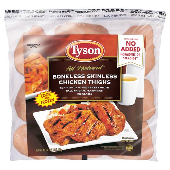 Tyson All Natural Boneless Skinless Chicken Thighs