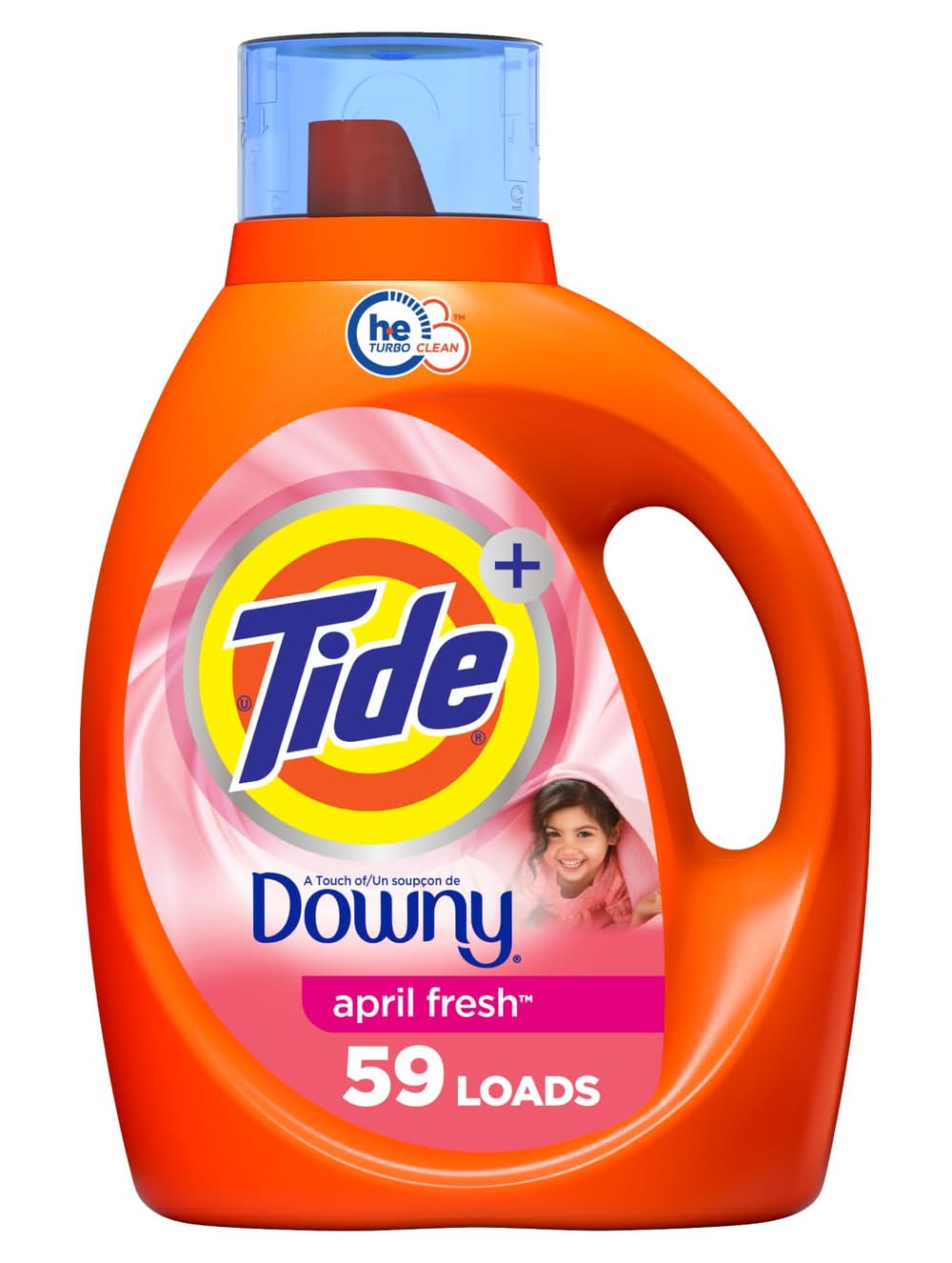 Tide+ Downy Liquid Laundry Detergent, April Fresh Scent, 59 Loads, 84 Oz