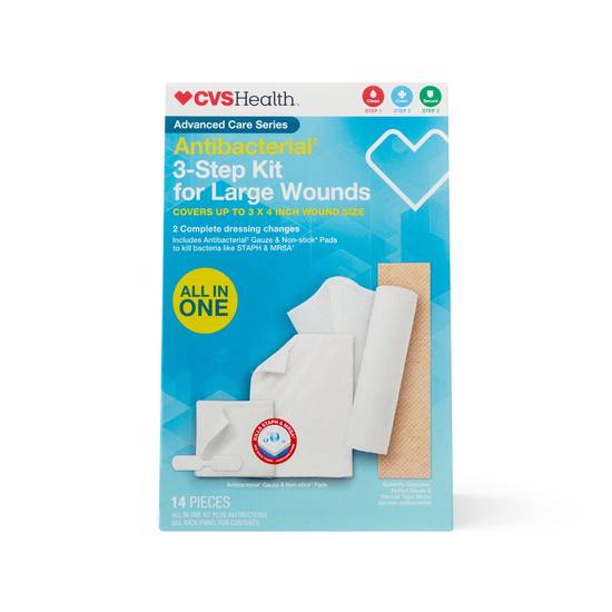 CVS Health Antibacterial 3-Step Kit for Large Wounds