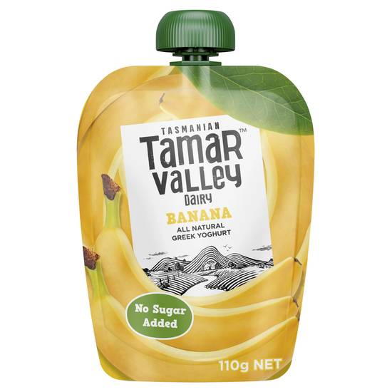 Tasmanian Tamar Valley Dairy Kids Greek Yoghurt Pouch Banana 110g