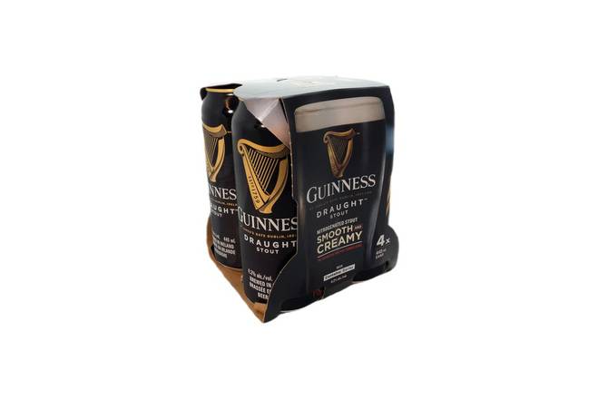 Guinness Smooth & Creamy Beer Cans (4 x 440 ml)