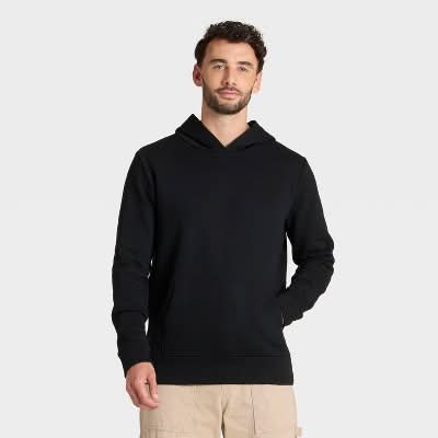 Goodfellow & Co. Every Wear Fleece Hooded Sweatshirt, Men, S, Black