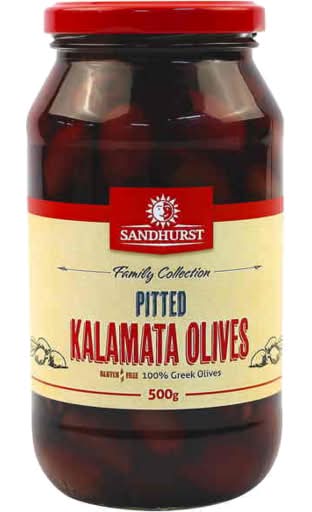 Sandhurst Olives Kalamata Whole (500g)