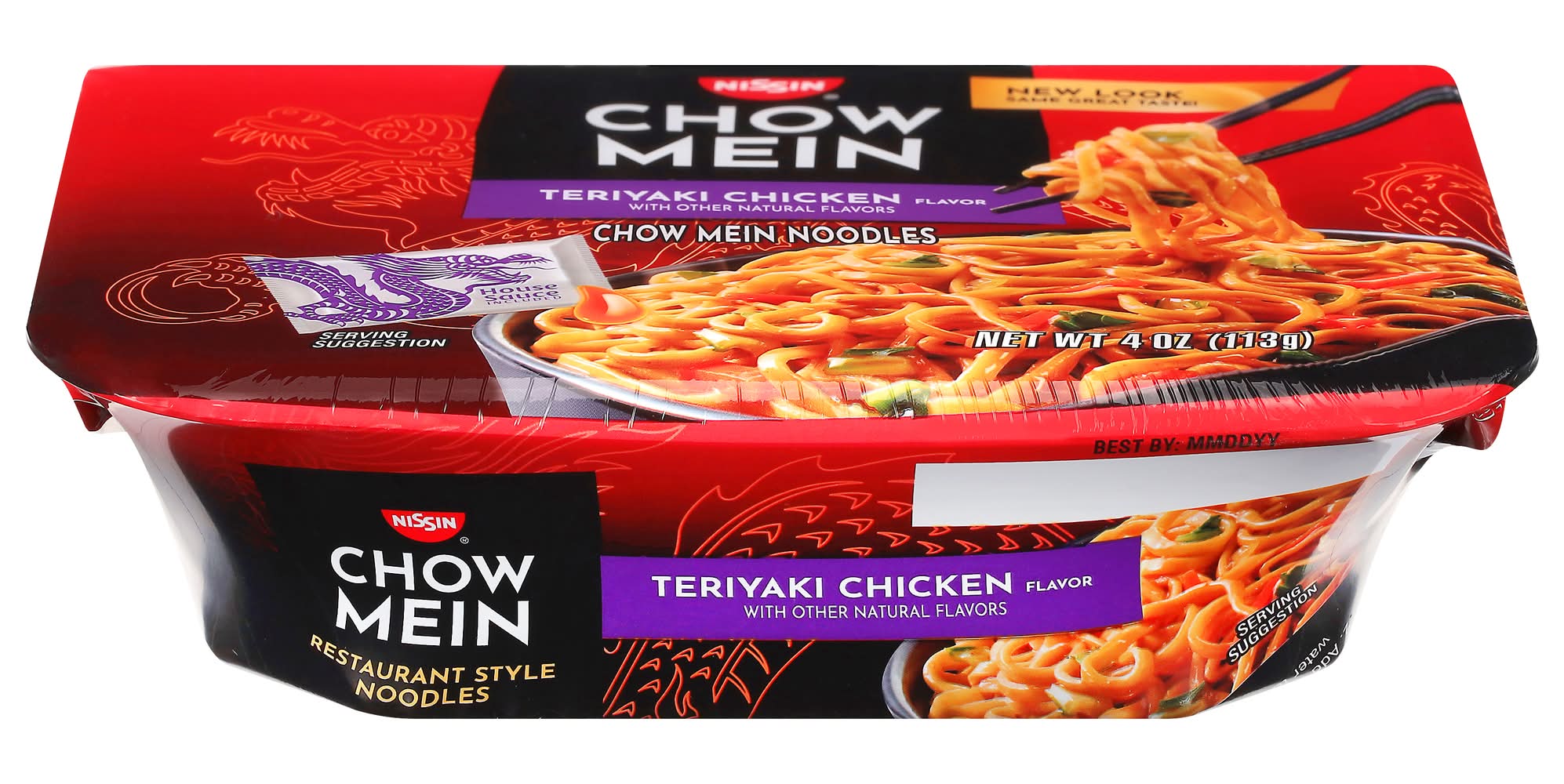 Nissin Chow Mein Noodles, Teriyaki Chicken (4 oz)
