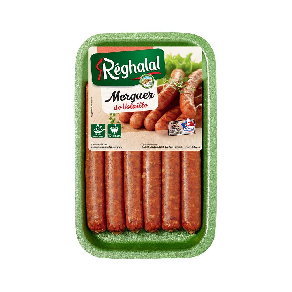 Réghalal - Merguez de volaille (6 pièces)