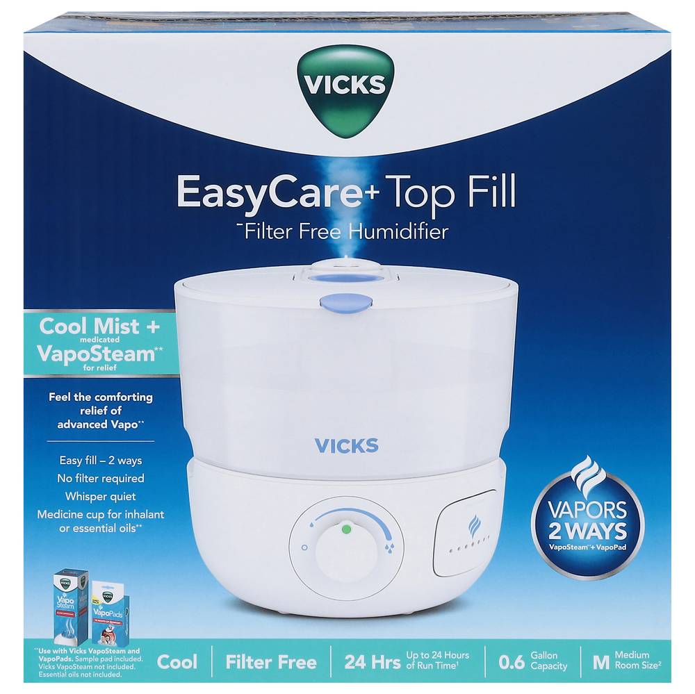 Vicks 0.6 Gallon Easycare+ Top Fill Cool Mist Ultrasonic