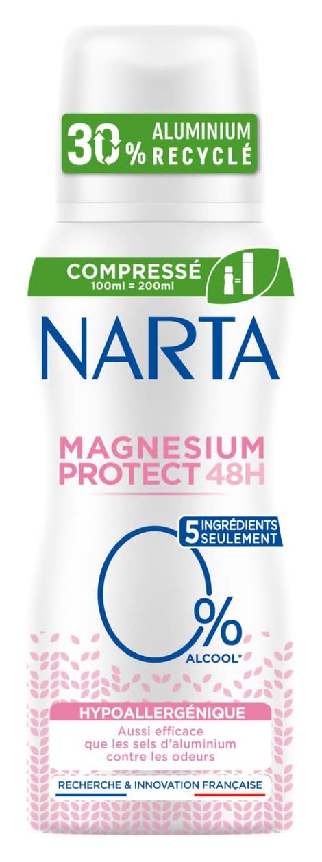 Narta - Déodorant compressé magnesium protect hypoallergénique (100ml)
