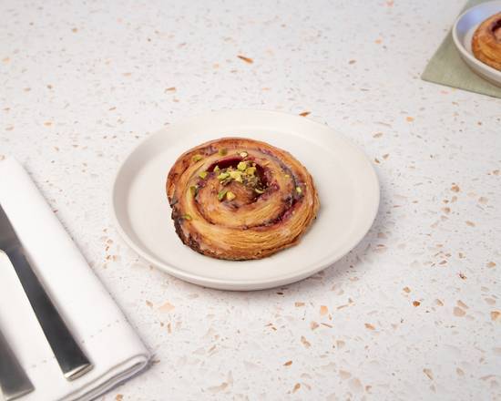 Raspberry & Pistachio Danish