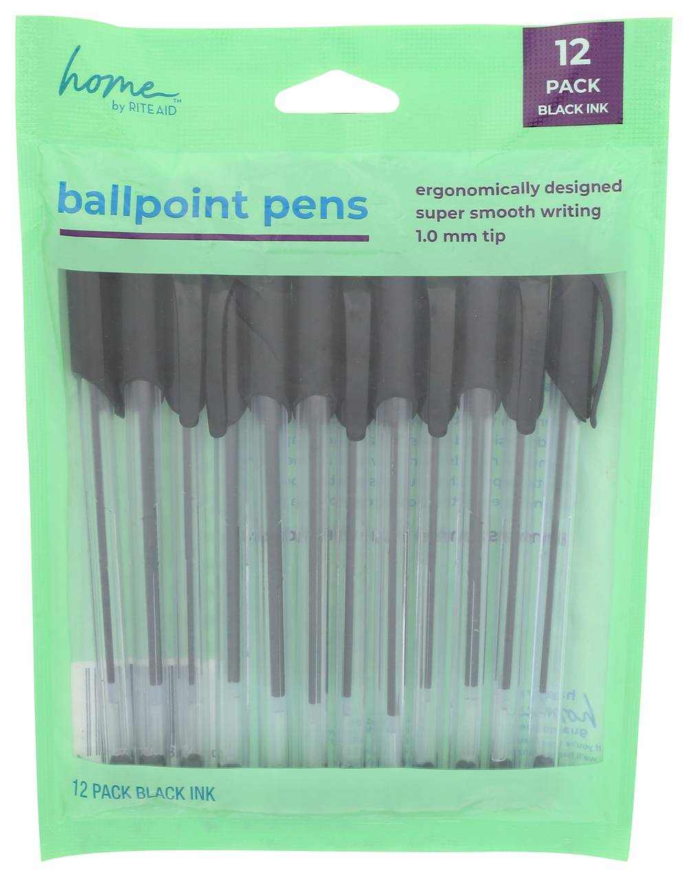 Rite Aid Home Stick Ball Point Black - 12 Ct