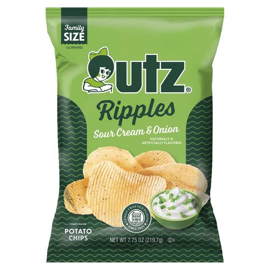 Utz Ripples Family Size Sour Cream & Onion Potato Chips