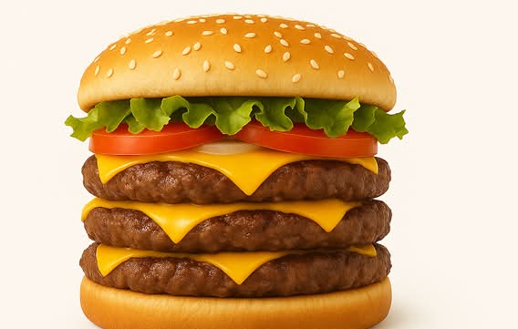 Menu triple cheeseburger