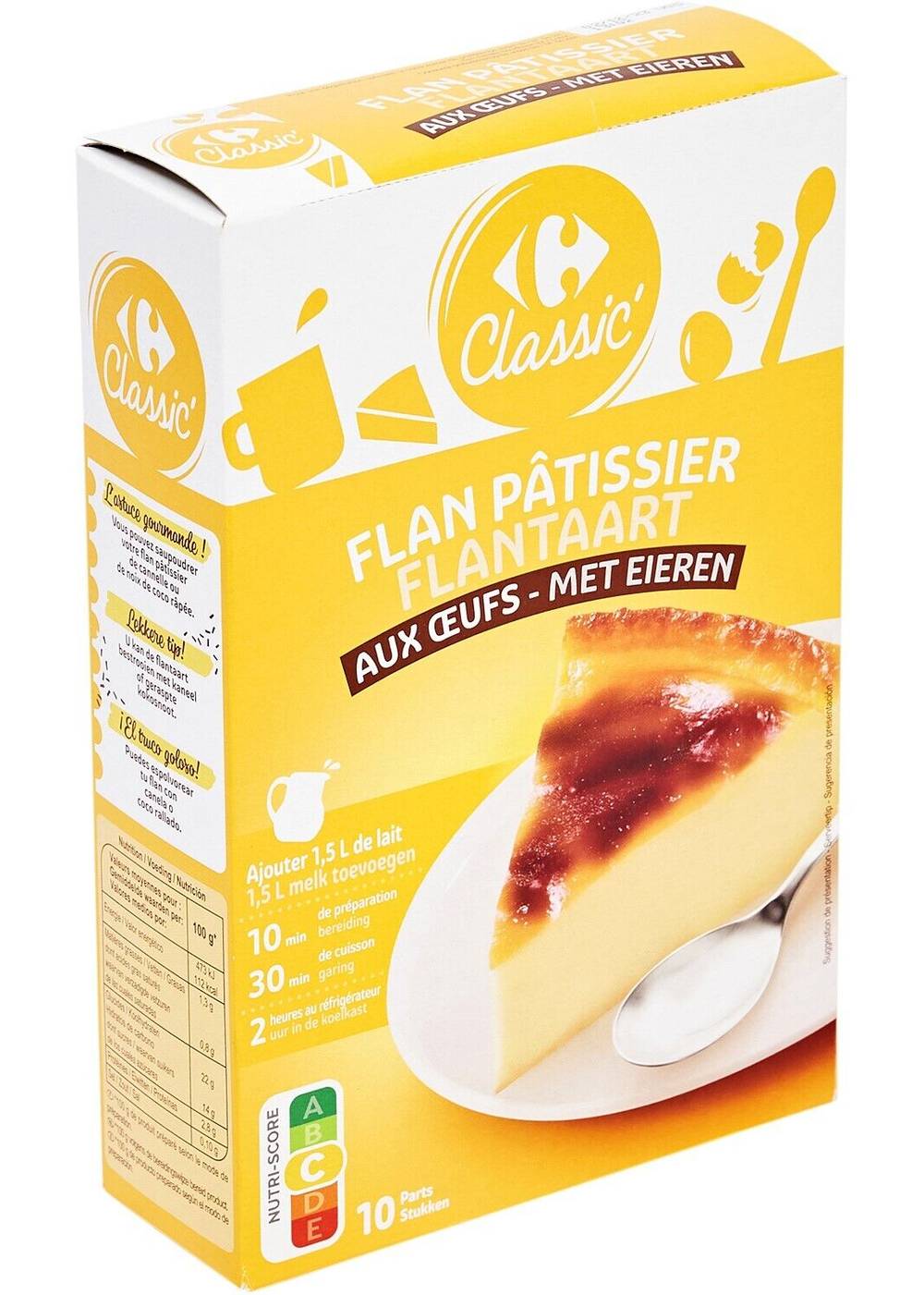 Carrefour Classic' - Préparation dessert flan pâtissier(10 pièces) (360g)