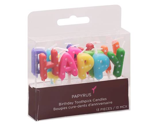 Papyrus · Birthday Toothpick Candles (13 candles)