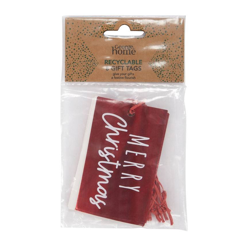 George Home Red, Merry Christmas Gift Tags (8 pack)