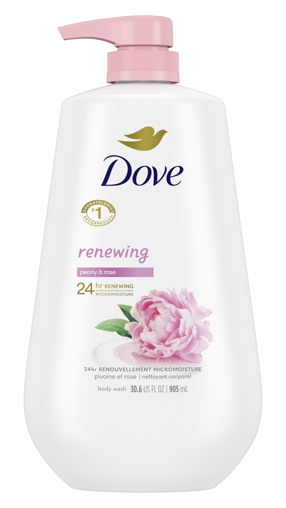 Dove Renewing Body Wash With Pump, Peony & Rose (30.6 fl oz)