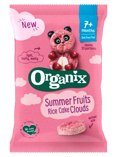 Organix Summer Fruits Rice Cake Clouds 7+ Months (40g)