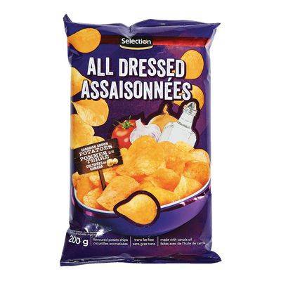 Selection croustilles assaisonnées (200 g) - all dressed potato chips (200 g)