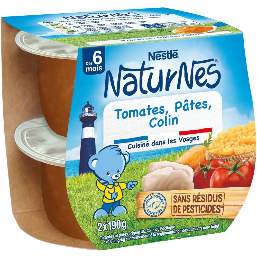 NaturNes - Plat bébé tomates pâtes et colin dès 6 mois (2)