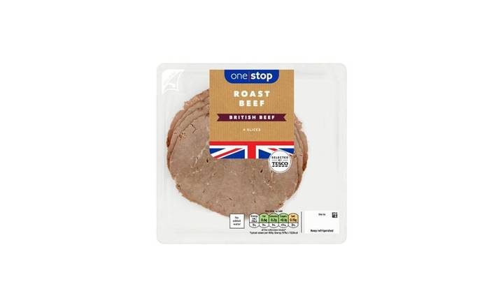One Stop British Roast Beef 90g 4 Slices  (403342)