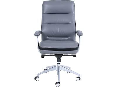 Beautyrest Platinum Sofil Bonded Leather Executive Chair, Gray (49404)