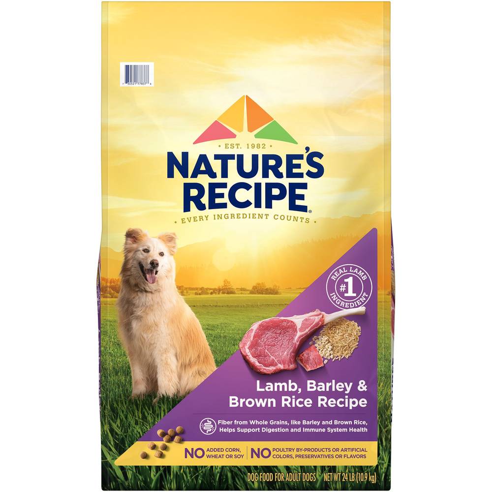 Natures Recipe Adult Dry Dog Food Lamb & Rice (24 lbs)
