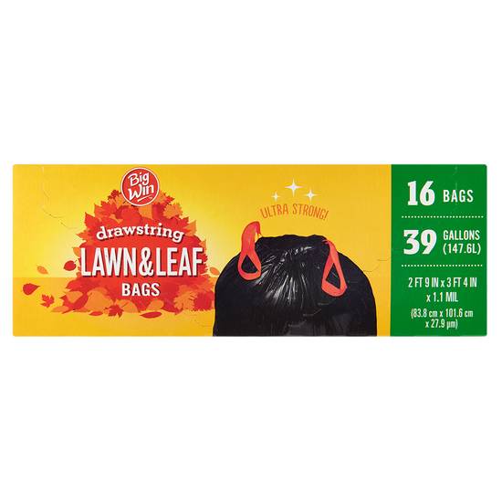 Big Win Lawn & Leaf Trash Bags 39 Gallon (16 ct)