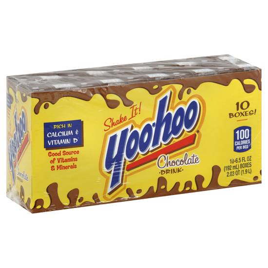Yoo-Hoo Shake It Chocolate Drink (10 ct, 6.5 fl oz)