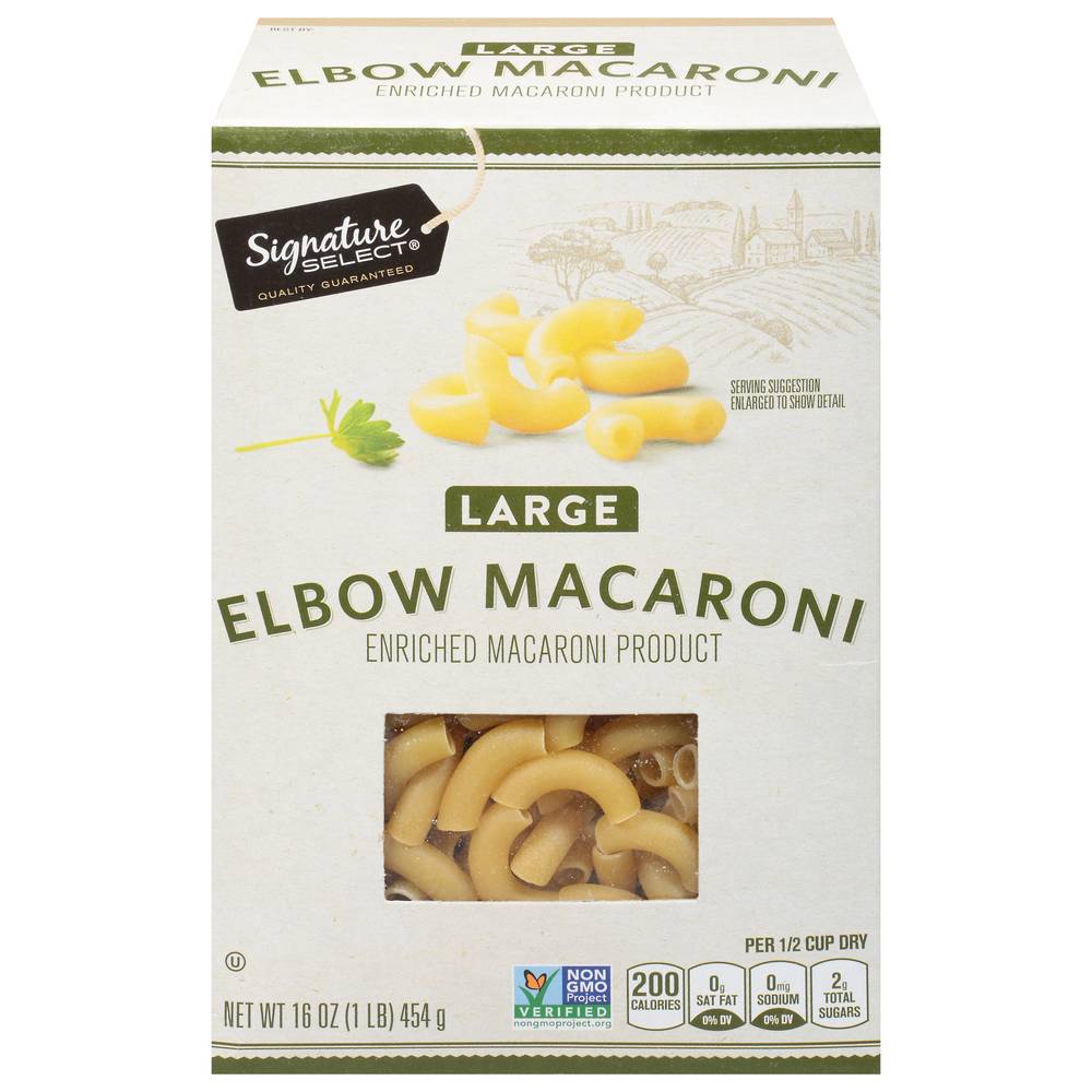 Signature Select Large Elbow Macaroni Pasta (1 lbs)