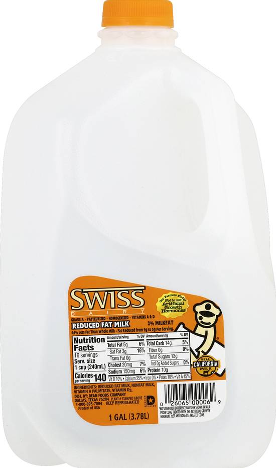 Swiss Dairy 2% Reduced Fat Milk (1 gal)