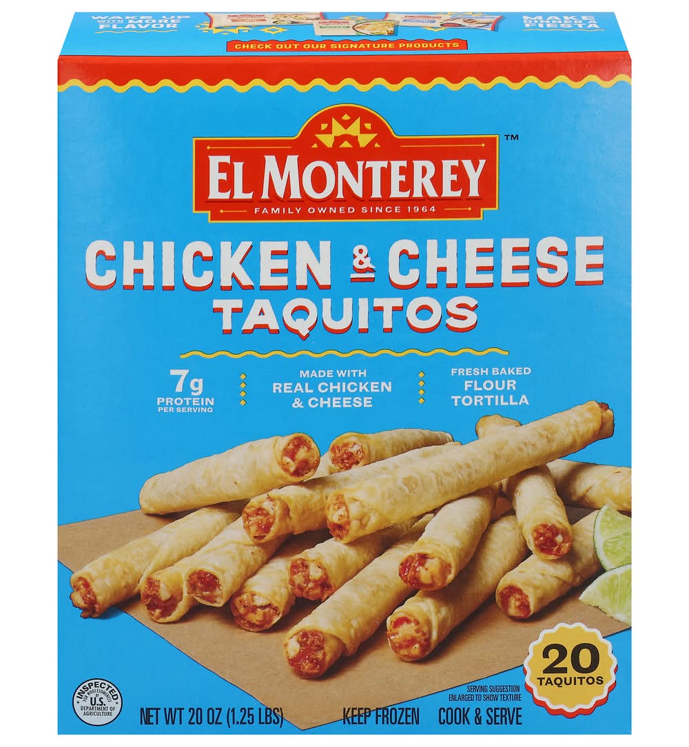 El Monterey Taquitos, Chicken & Cheese (20 oz, 20 ct)