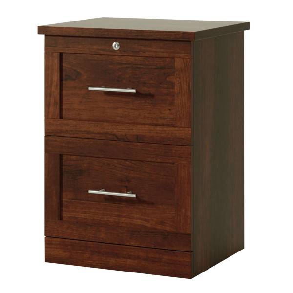 Realspace 2 Drawer Vertical File Cabinet Mulled Cherry