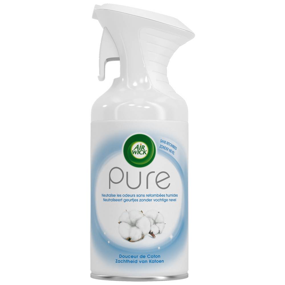 Air Wick - Aérosol pure sans retombées humides douceur de coton (250ml)