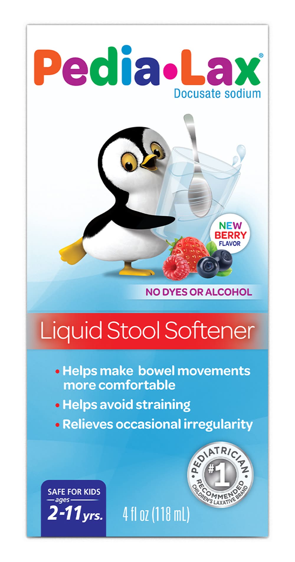 Pedia-Lax Berry Flavor Liquid Stool Softener (4 fl oz)